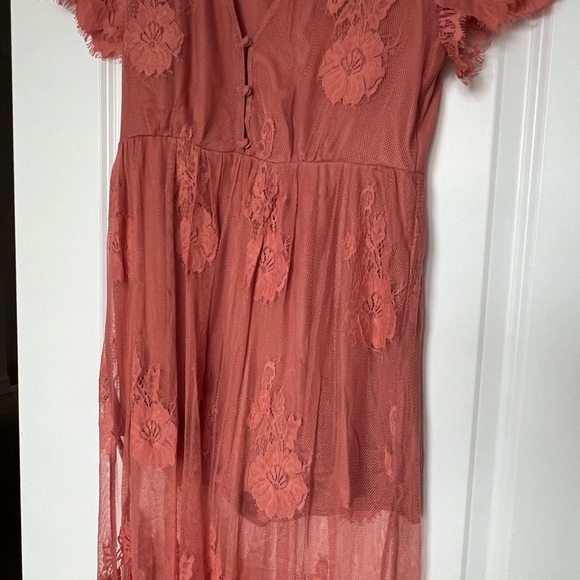 NWT Alina Maxi Romper Garden Party Lace Terra Cotta - Picture 9 of 16